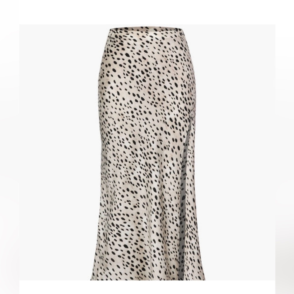 Elegant Black and White Polka Dot Skirt